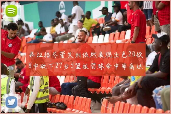 弗拉格尽管失利依然表现出色20投8中砍下27分5篮板罚球命中率高达786